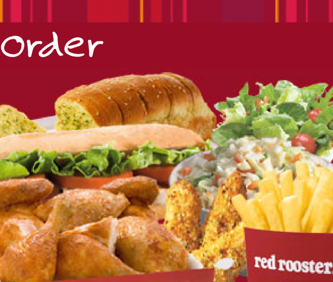 Red Rooster «Order Online Today» Advertisement