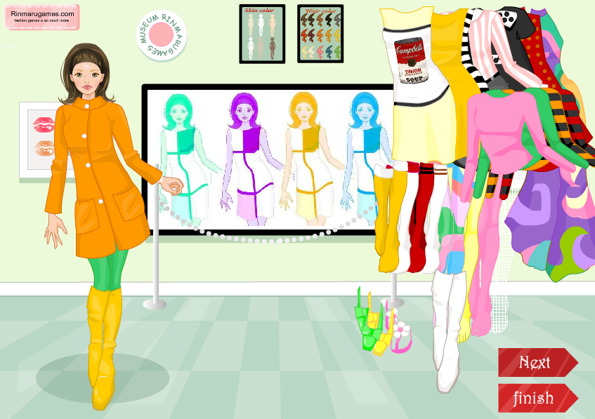 60's Fashion Dress Up Game