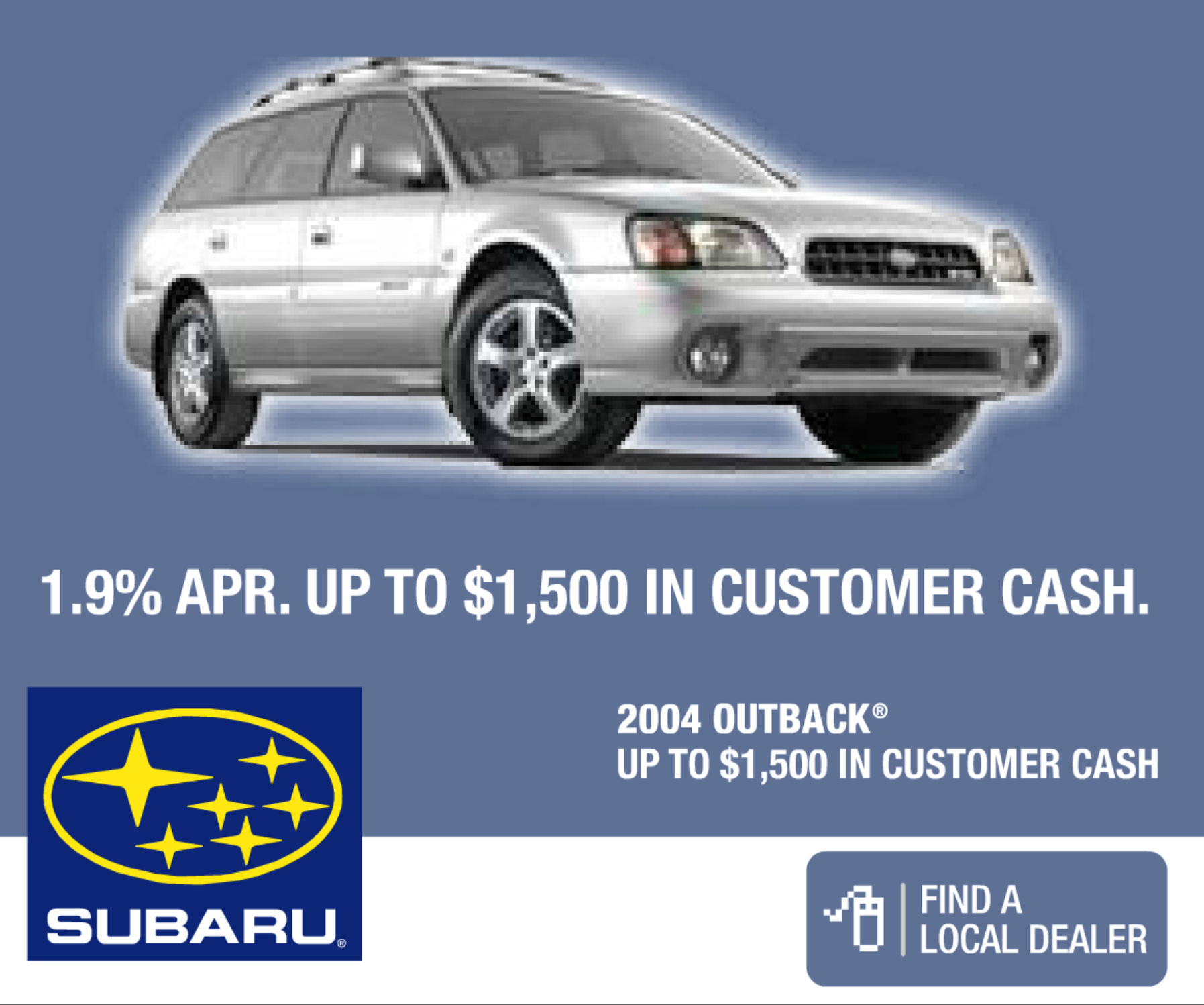 Subaru 2004 Outback Banner Ad