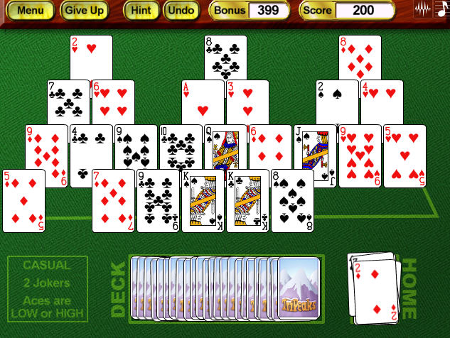 Crystal TriPeaks Solitaire