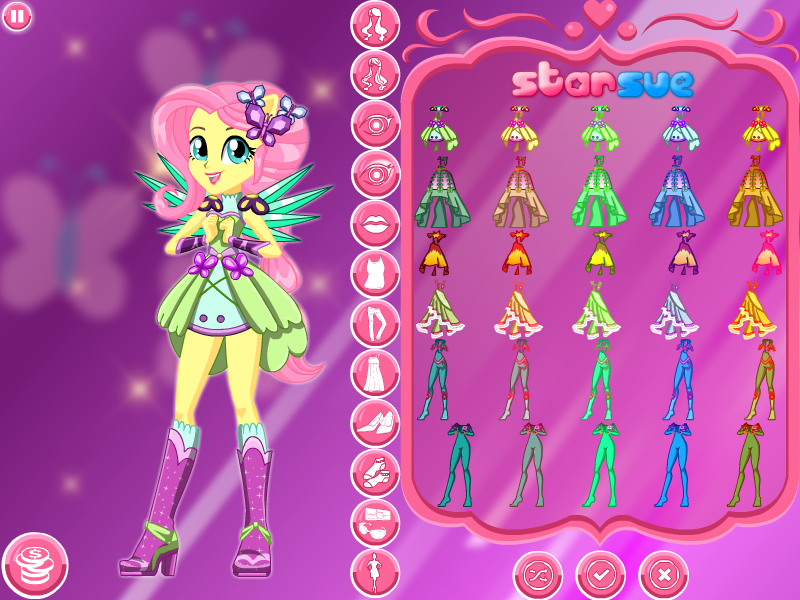 My Little Pony Equestria Girls Legend of Everfree Crystal Guardian Fluttershy Dress Up