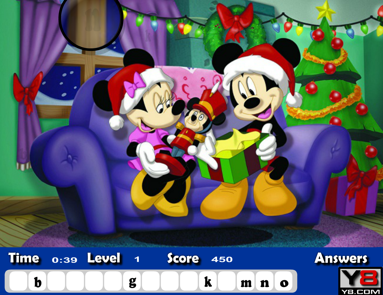 Mickey Christmas Hidden Letters