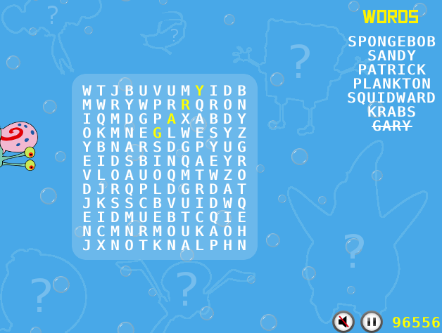 SpongeBob Wordsearch