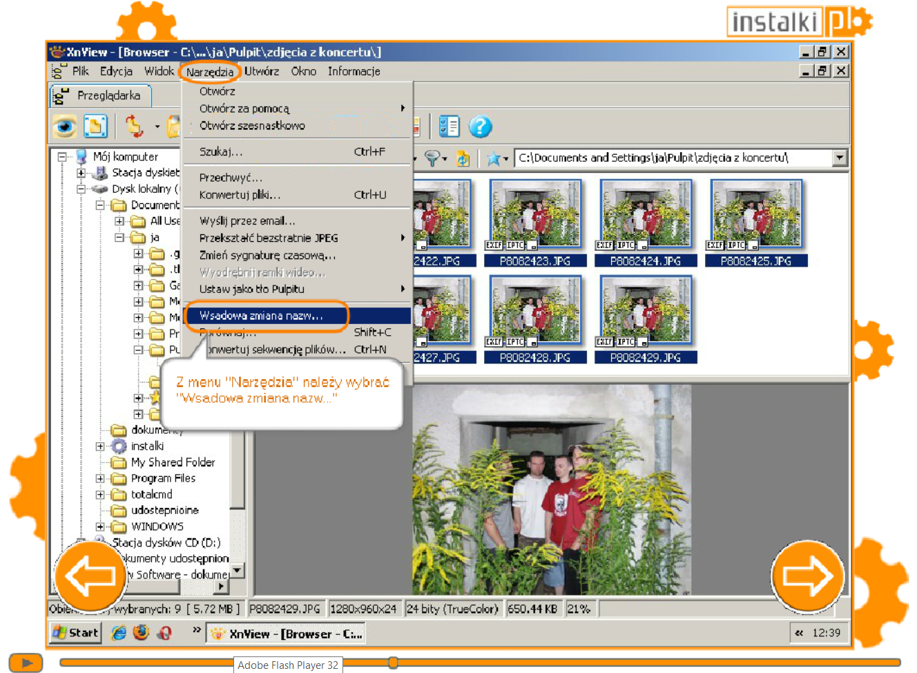 Hurtowe zmiany nazw zdjęć