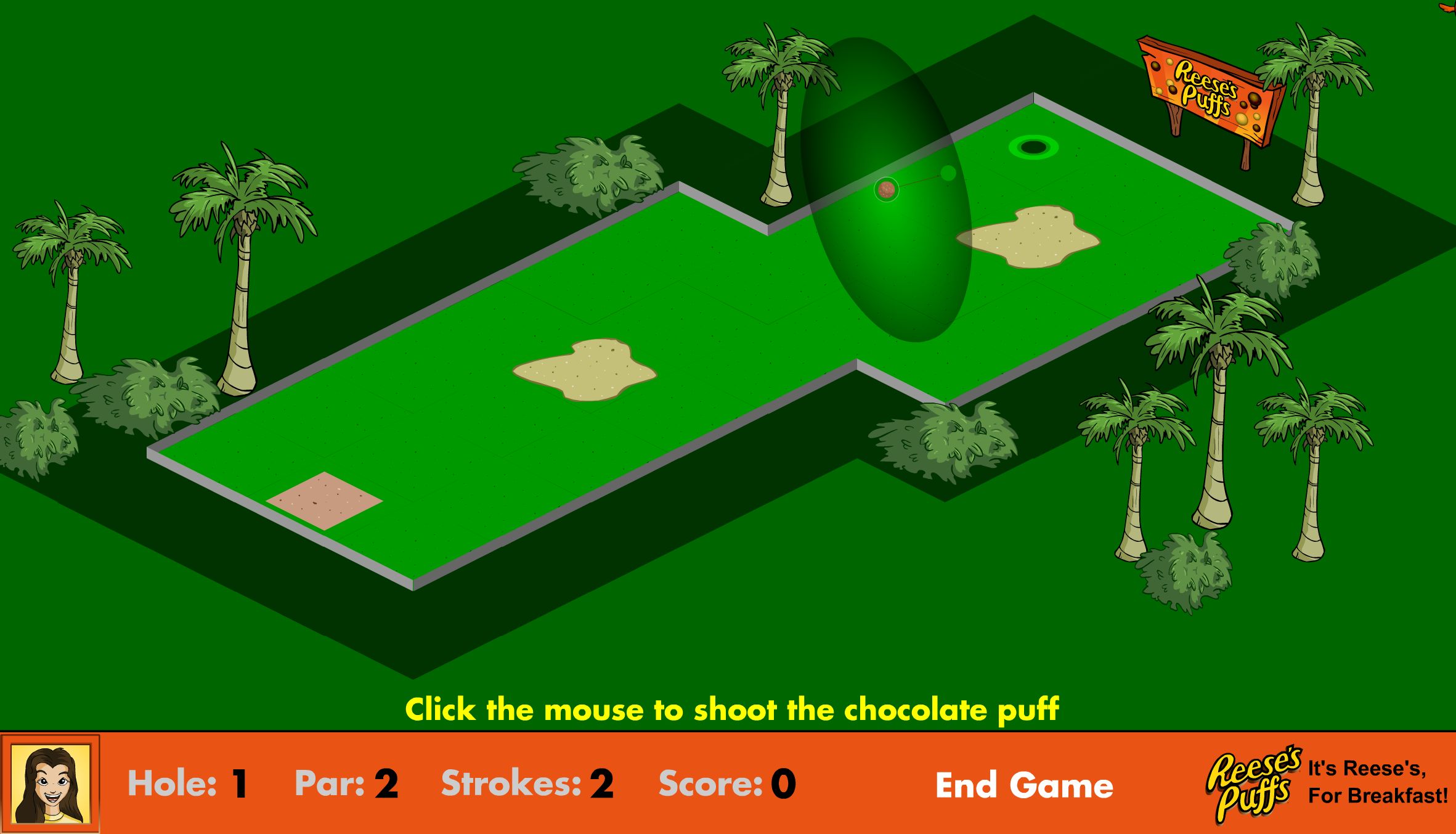 Reese's Puffs Mini-Golf: Pyramids and Desert Course