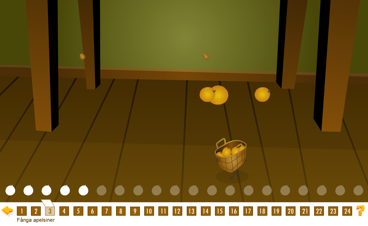 Fånga appelsiner
