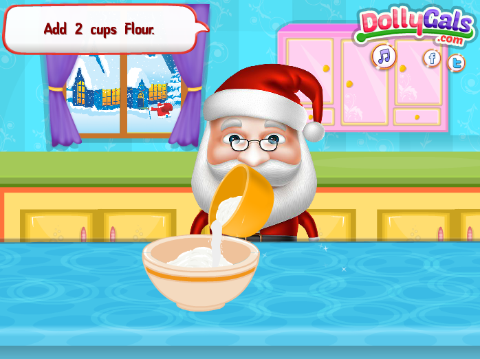 Santa Cooking: Santa Sugar Cookie