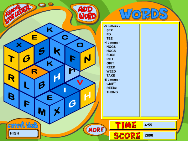 The Word Cube Game