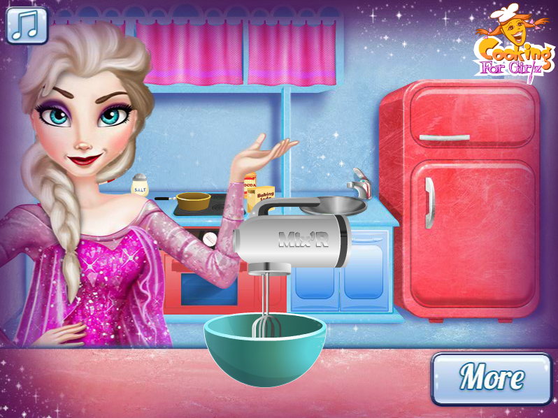 Elsa Cooking Christmas Cake