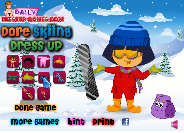 Dora Skiing Dress Up