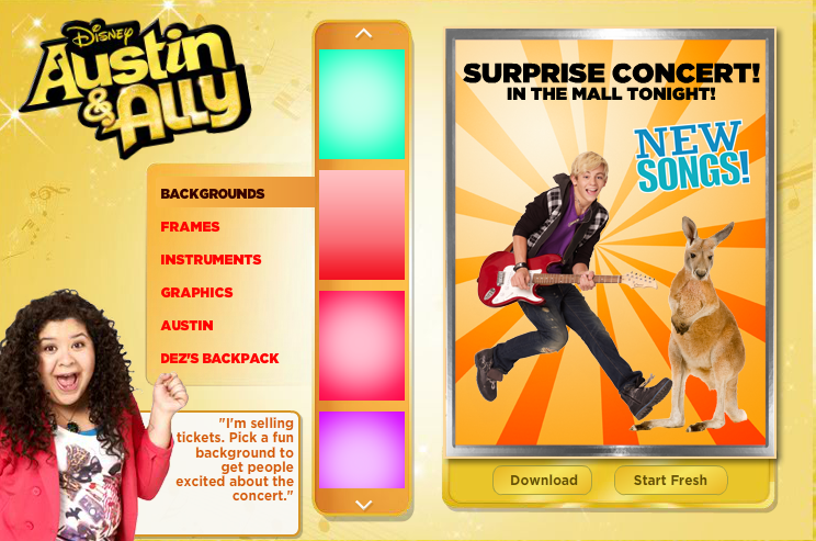 Austin & Ally: Fan Flyer Concert Poster Creator