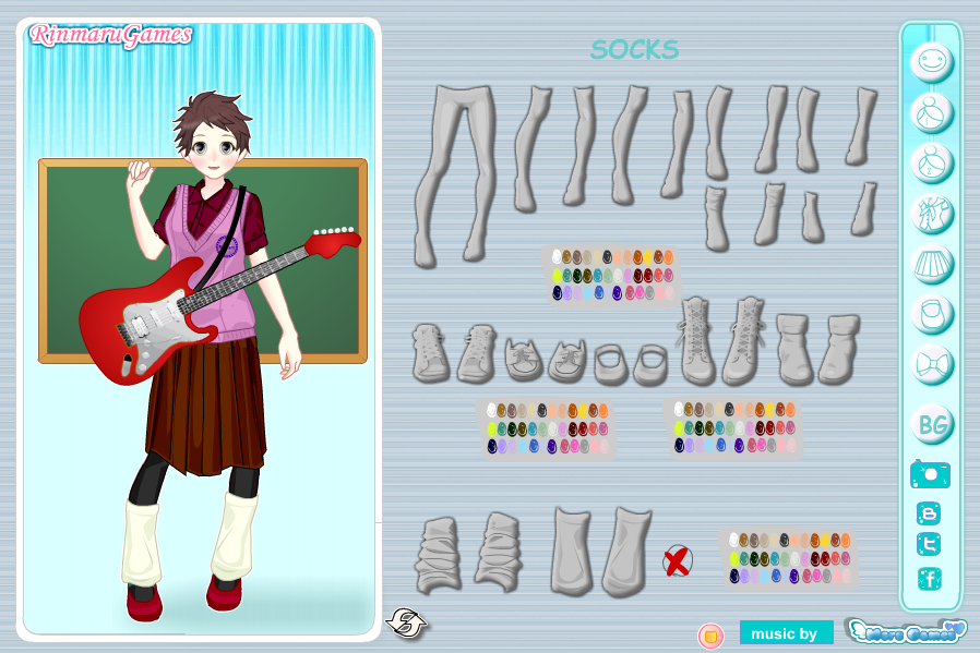 Anime School Girl Dress Up Game