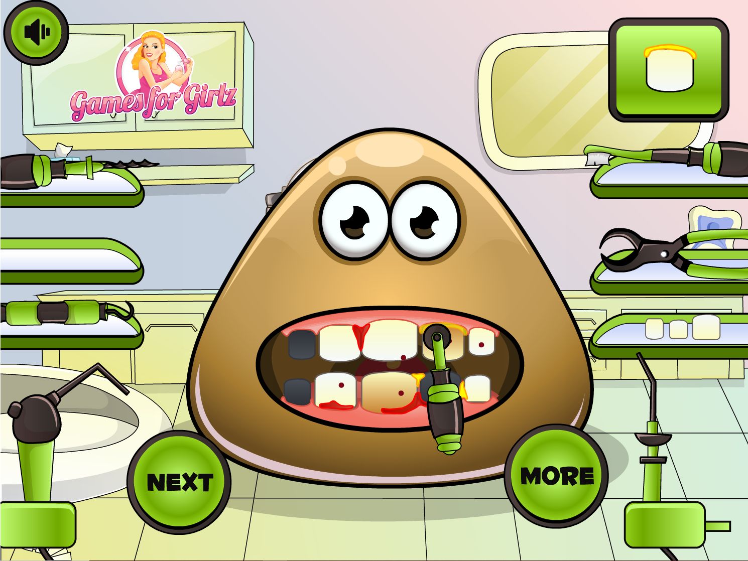 Pou Tooth Problems