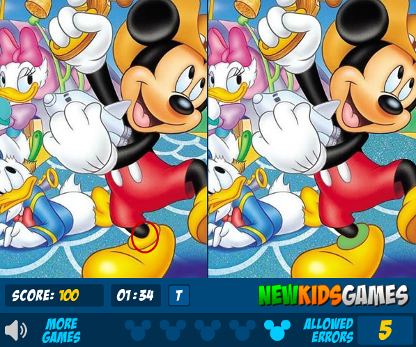 Mickey Mouse 5 Difference