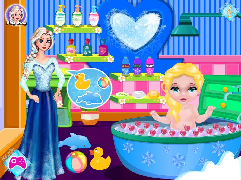 Baby Elsa Bubble Bath