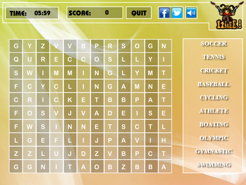 Sports Word Search