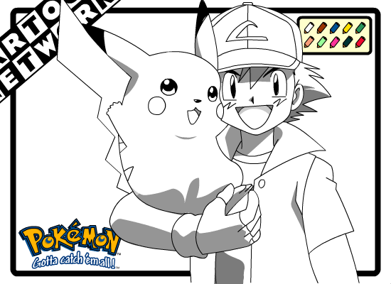 Cartoon Network Coloring: Ash Ketchum