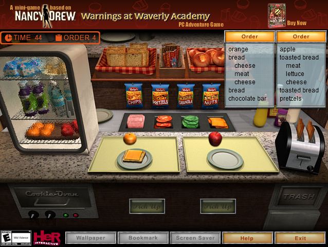 Nancy Drew: Warnings at Waverly Academy Minigame