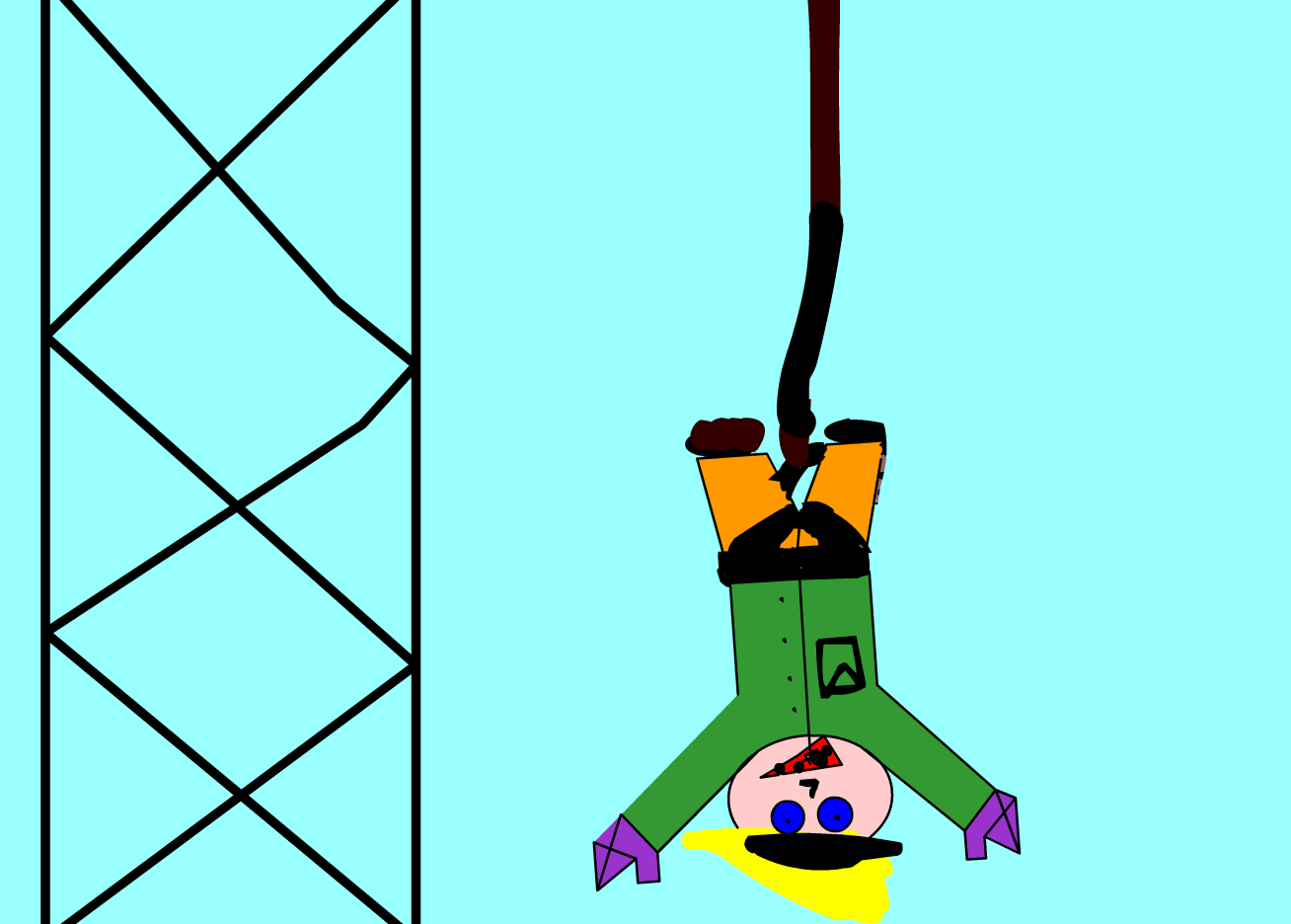 Mr Mono Man Goes Bungee Jumping