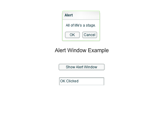 Alert Window Example