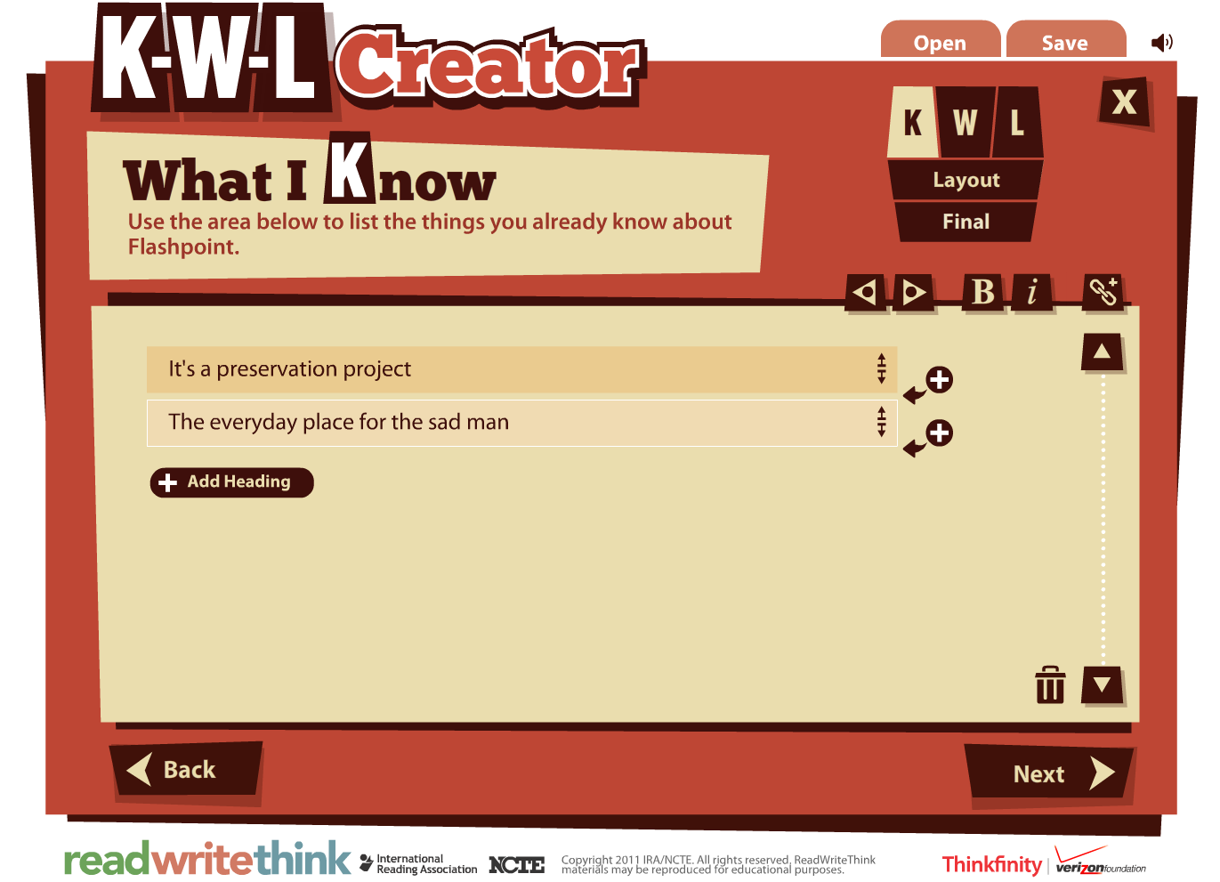 KWL Creator
