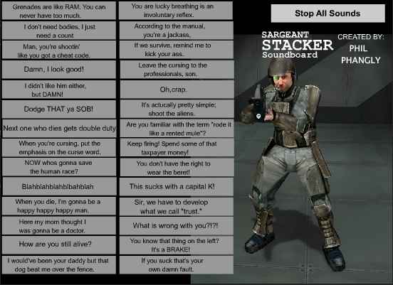 Sargeant Stacker Soundboard