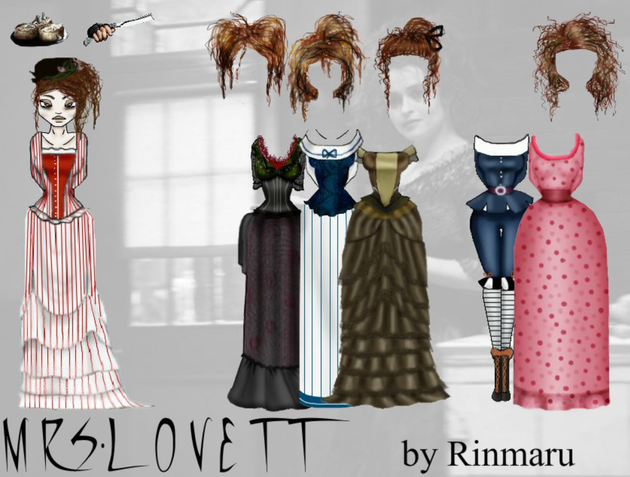 Mrs.Lovett flash dress up doll