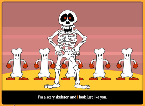 The scary skeleton