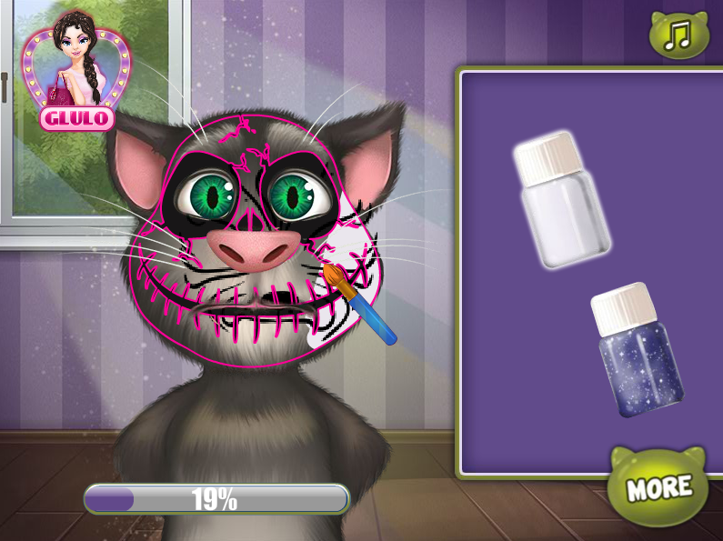 Talking Tom Face Tattoo