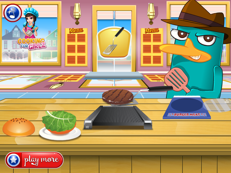 Perry Cooking American Hamburger