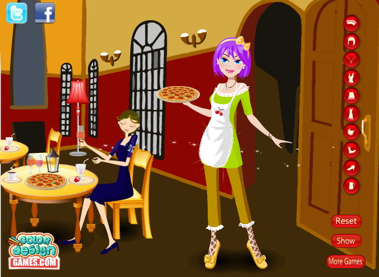 Linda The Waitress Dressup