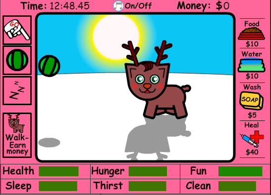 Virtual Pet Reindeer