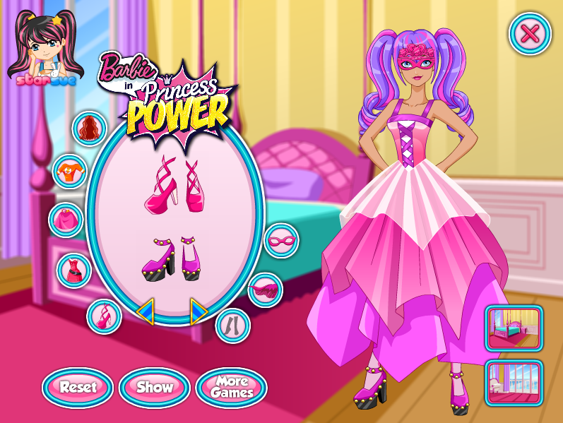 Barbie in Princess Power Dress Up Game