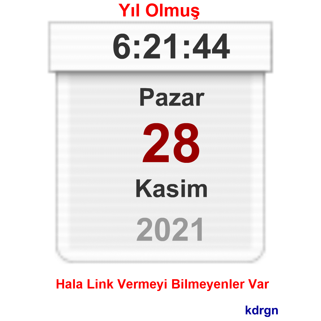 Yıl olmuş hala link atmayı bilmeyenler var