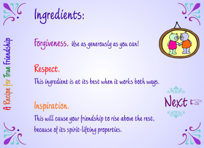 Recipe For True Friendship