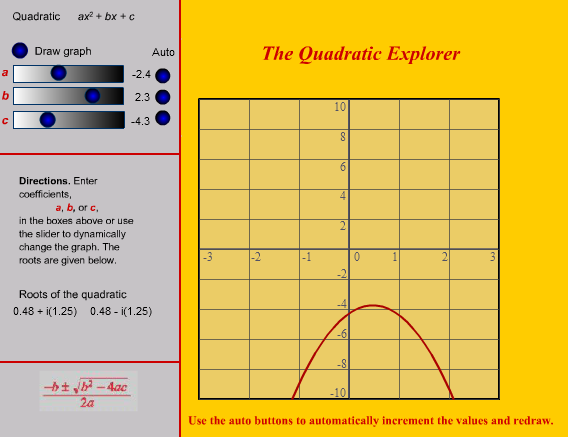 The Quadratic Explorer