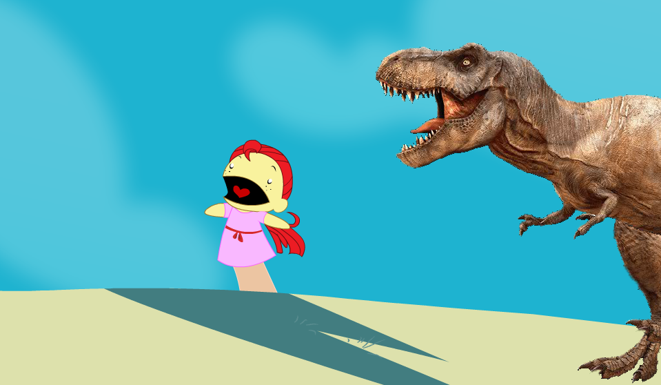 Corre pupet trex ammm que