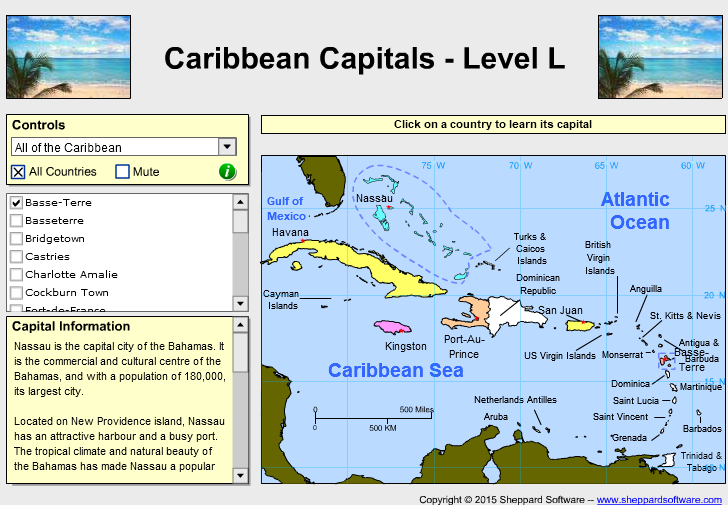 Caribbean Geography - Capitals