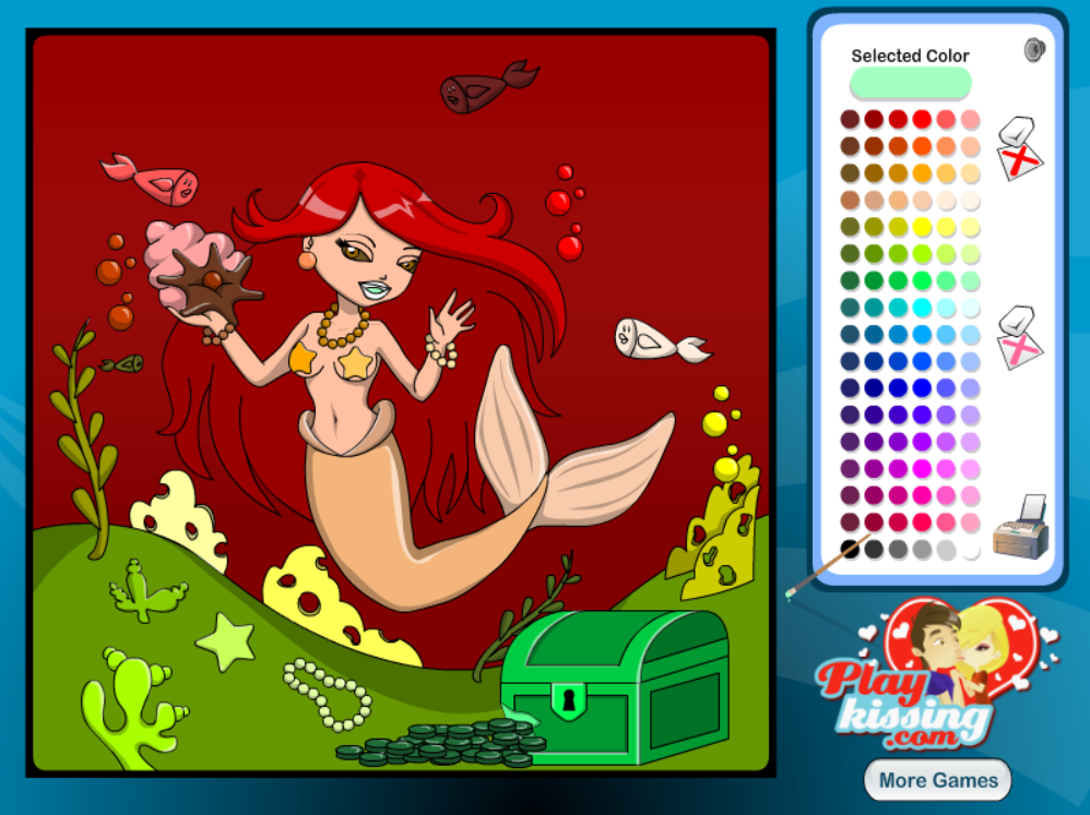 Mermaid Aquarium Coloring game