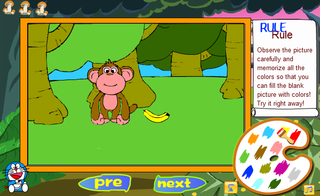 Doraemon Memorize Colors