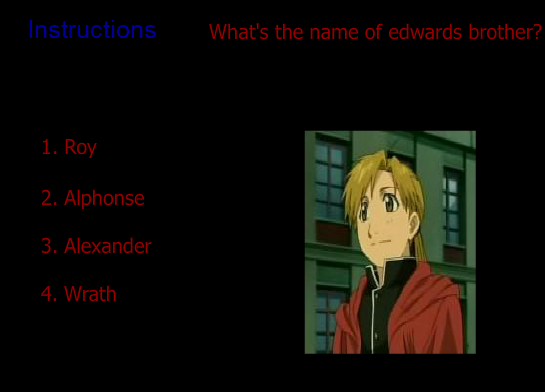 Fullmetal Alchemist Quiz