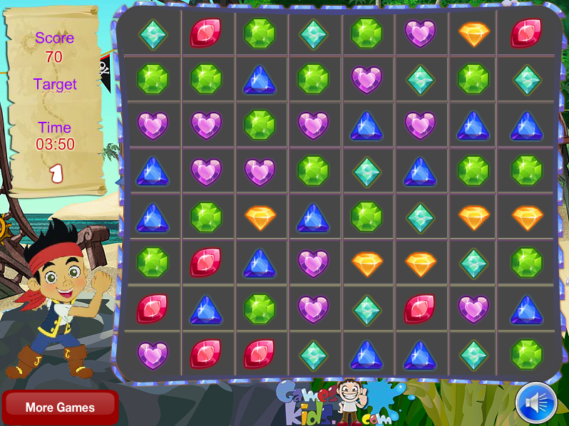 Jake and the Neverland Pirates: Jewel Match