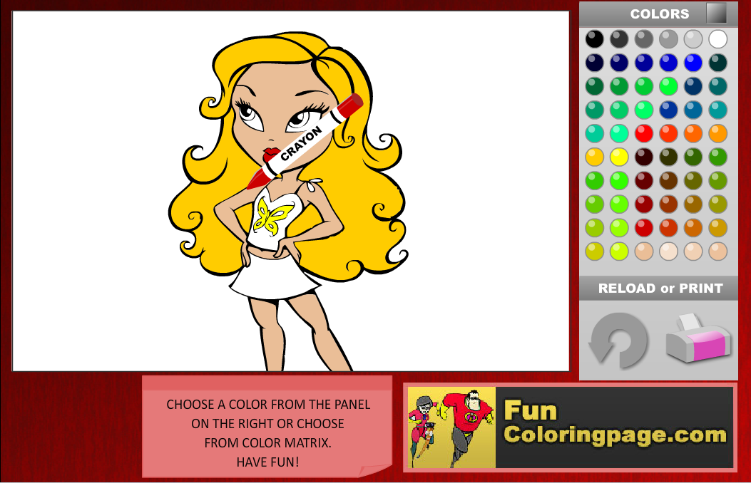 Bratz Coloring Game 3