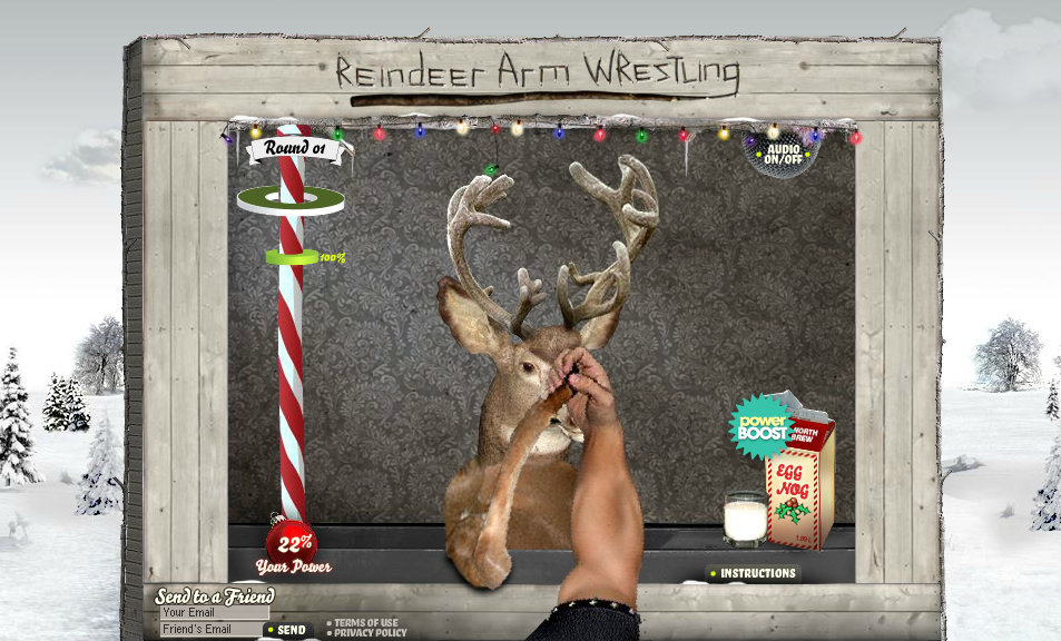 Reindeer Arm Wrestling: A Gift From OfficeMax