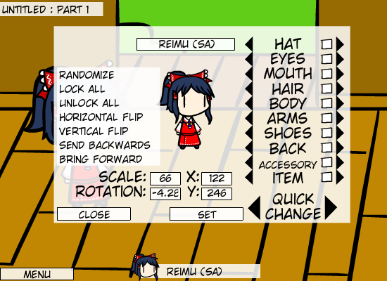 Create a Touhou Character